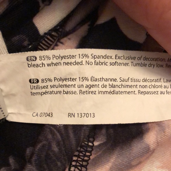 Balance Collection Floral Cropped Workout Leggings Sz M - Picture 6 of 7